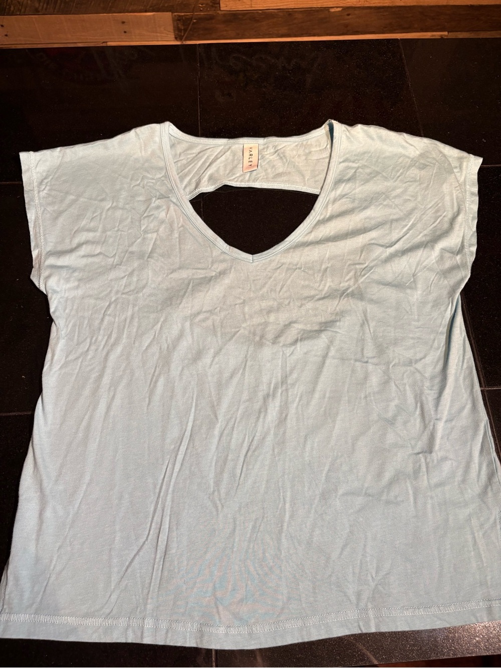 Varley Pale Blue V-Neck Short Sleeve Tee